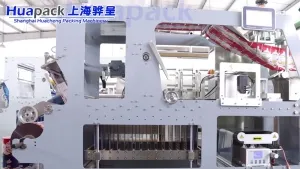 Envasadora horizontal de bolsas stand up con boquilla, llenado con 1 boquilla