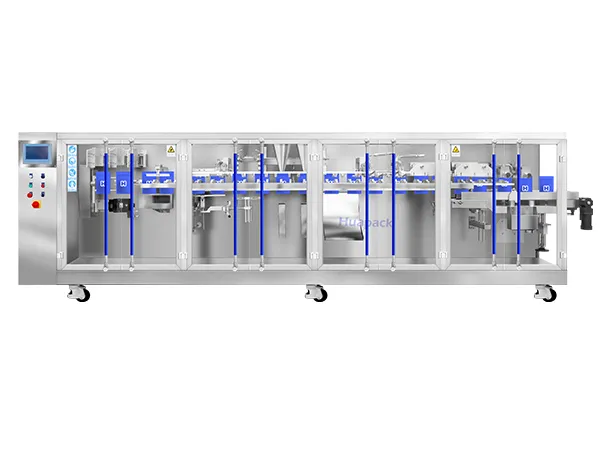Envasadora de bolsas prefabricadas, llenado con 2 boquillas
