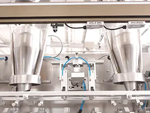 Envasadora de bolsas prefabricadas, llenado con 1 boquilla