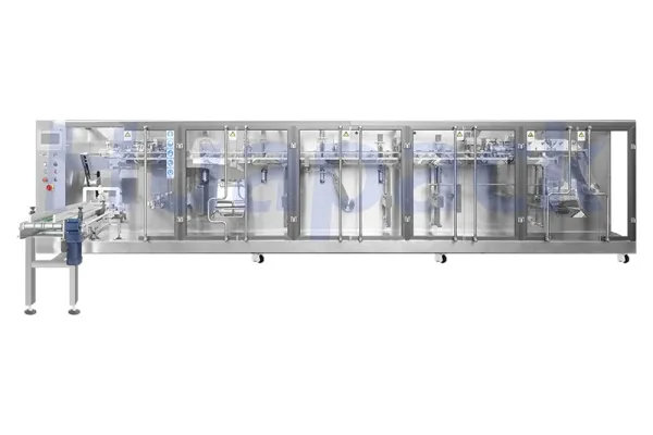 Envasadora de bolsas prefabricadas, llenado con 1 boquilla