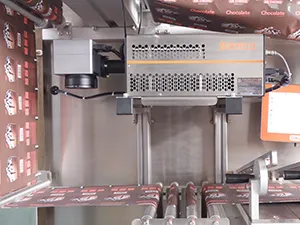 Envasadora de bolsas con boquilla (spout) por servo motor, llenado con 2 boquillas