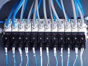 Envasadora de bolsas zipper en rollo por servo motor, llenado con 2 boquillas