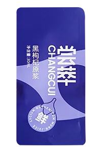 Envasadora de bolsas con forma en rollo, llenado con 4 boquillas