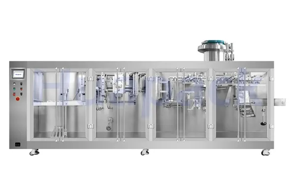 Envasadora horizontal de bolsas con boquilla, llenado con 1 boquilla