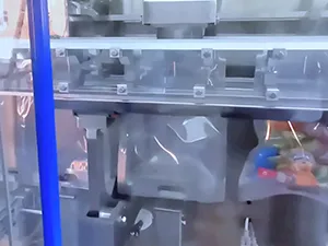 Envasadora horizontal de bolsas stand up, llenado con 1 boquilla